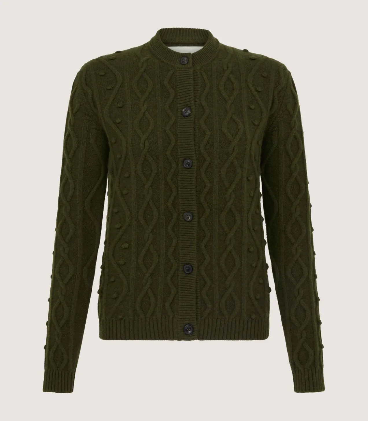 Women'S Cashmere Aran Cardigan