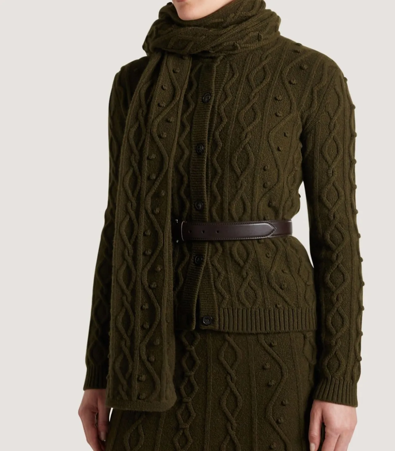 Women'S Cashmere Aran Cardigan