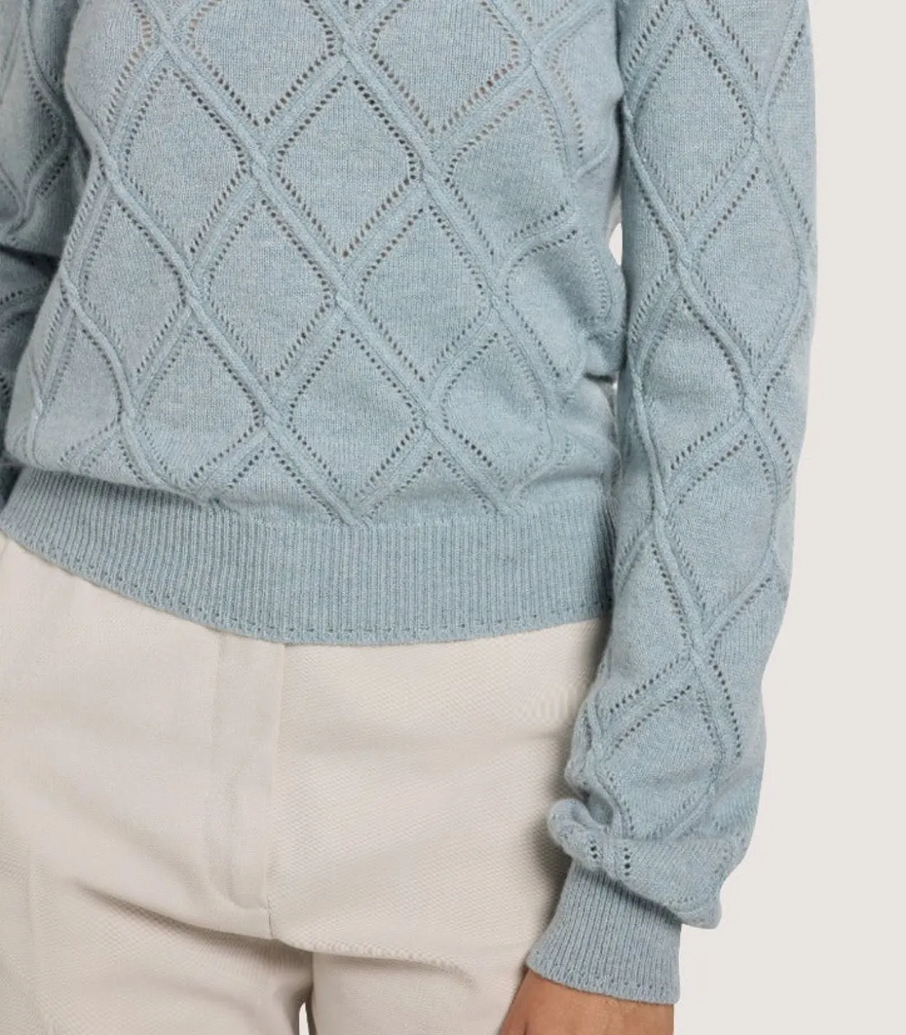 Women'S Cashmere Cable Sweater In Pine Green
