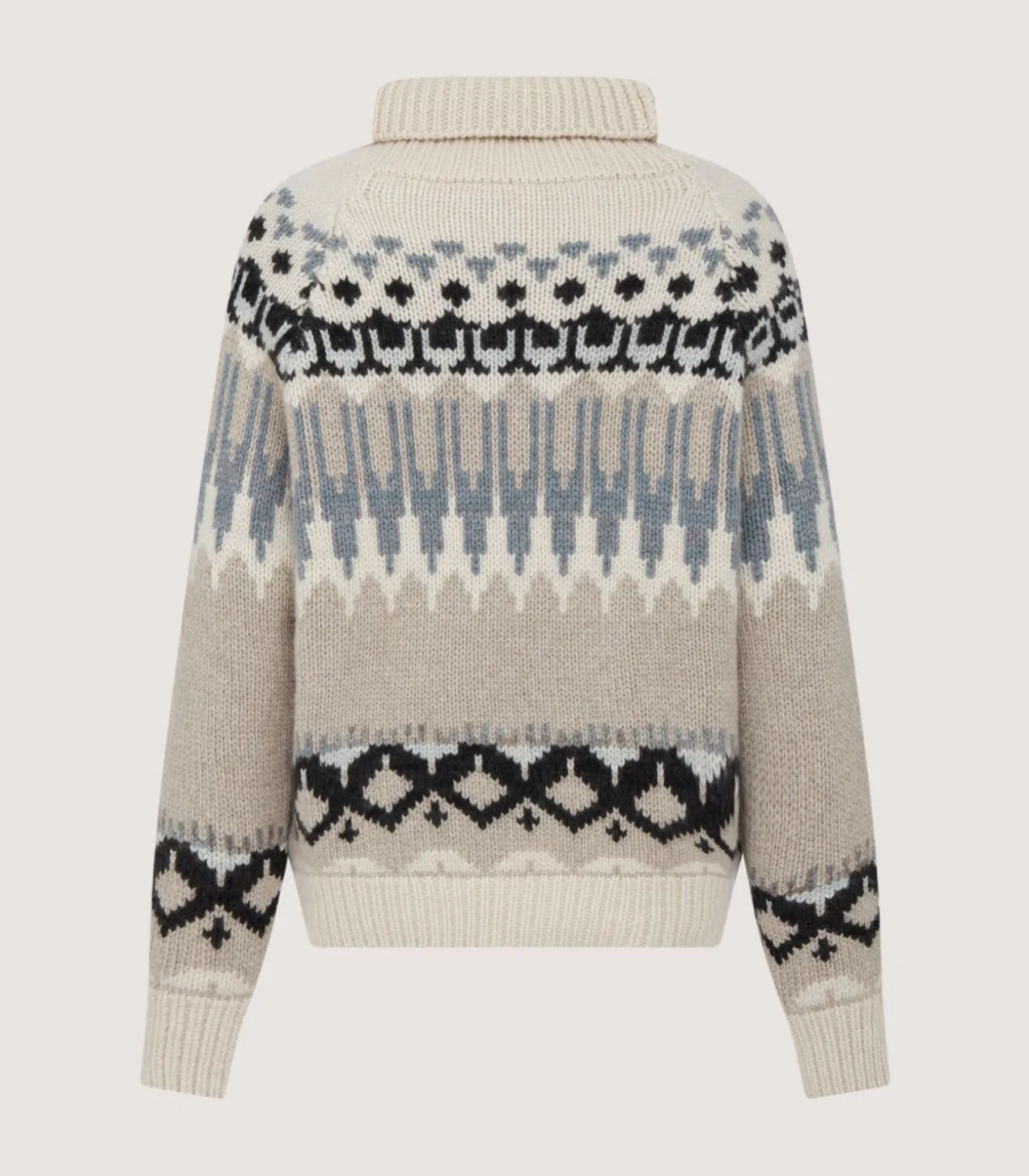 Women'S Cashmere Fairisle Falcon Crew Neck Sweater In Kestral