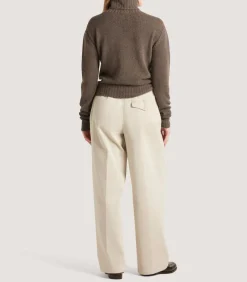 Women'S Cashmere Turtleneck Sweater With Chest Pocket