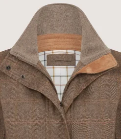 Women'S Cashmere Tweed Raglan Field Coat