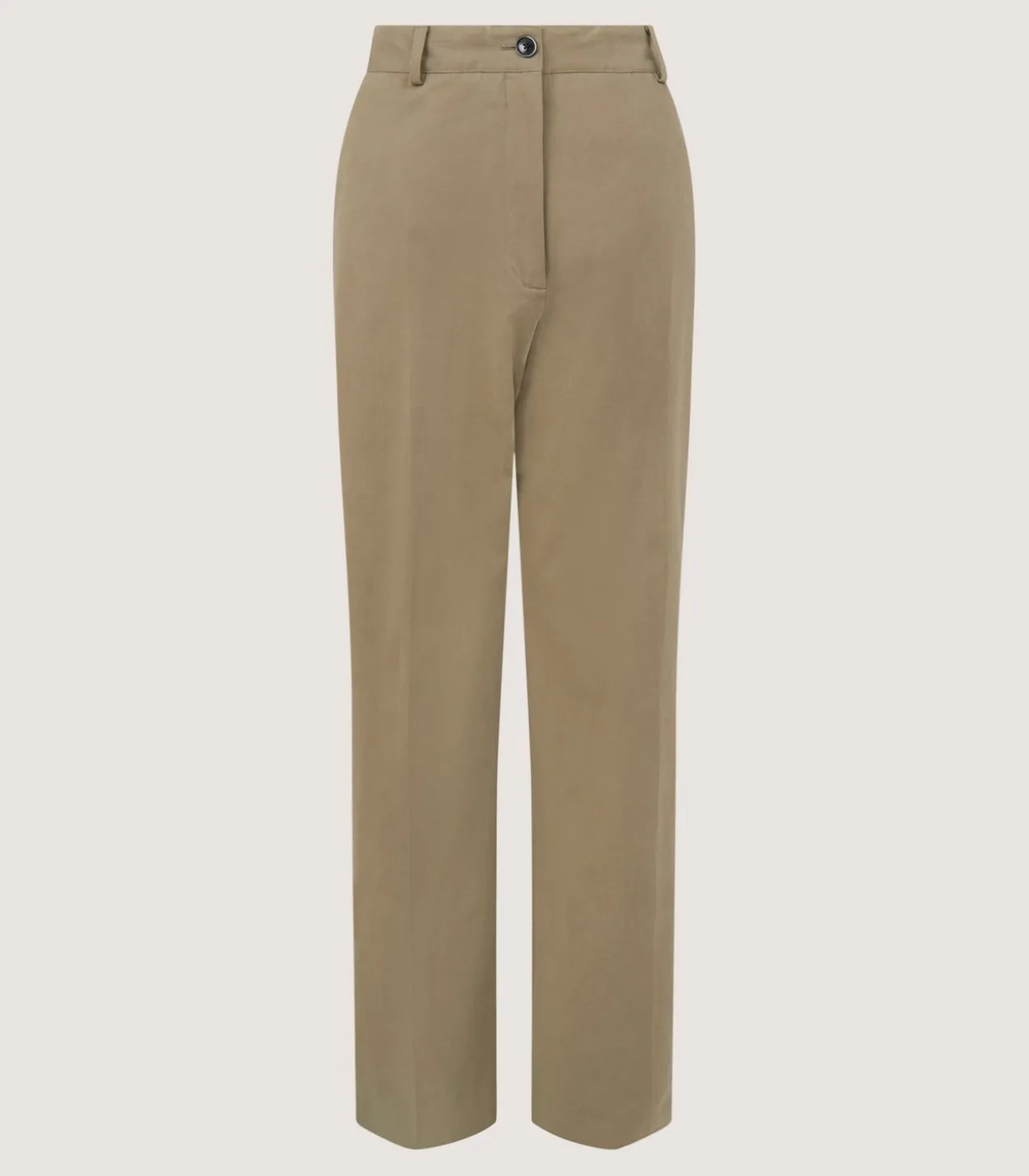 Women'S Cotton Flat Front Trouser In Dark Olive