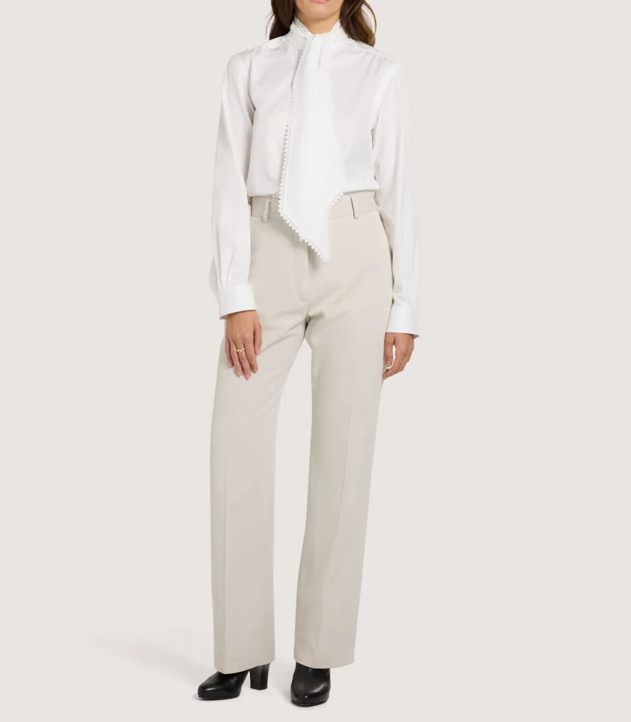 Women'S Lace Stand Collar Shirt