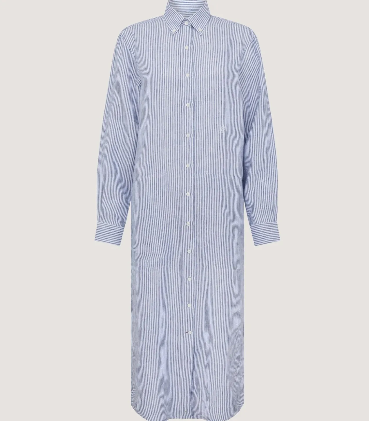 Women'S Linen Oxford Stripe Dress