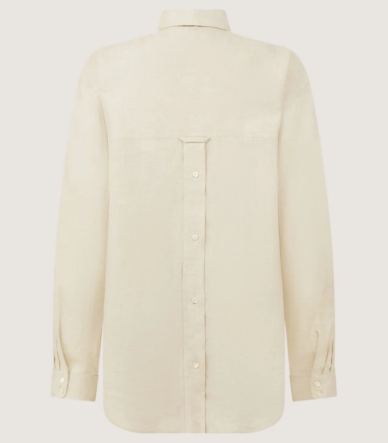Women'S Linen Relaxed Shirt In Pale Stone