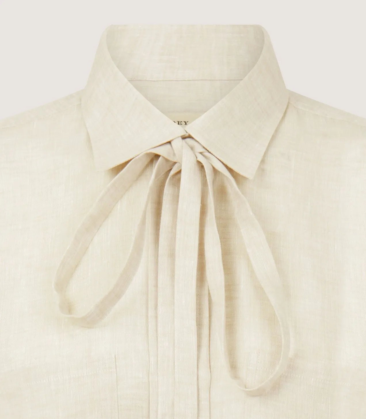 Women'S Linen Relaxed Shirt In Pale Stone