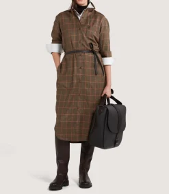 Women'S Merino Country Check Shirt Dress