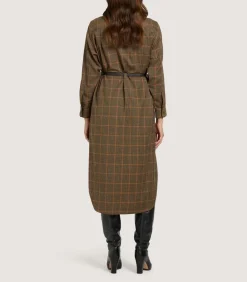 Women'S Merino Country Check Shirt Dress