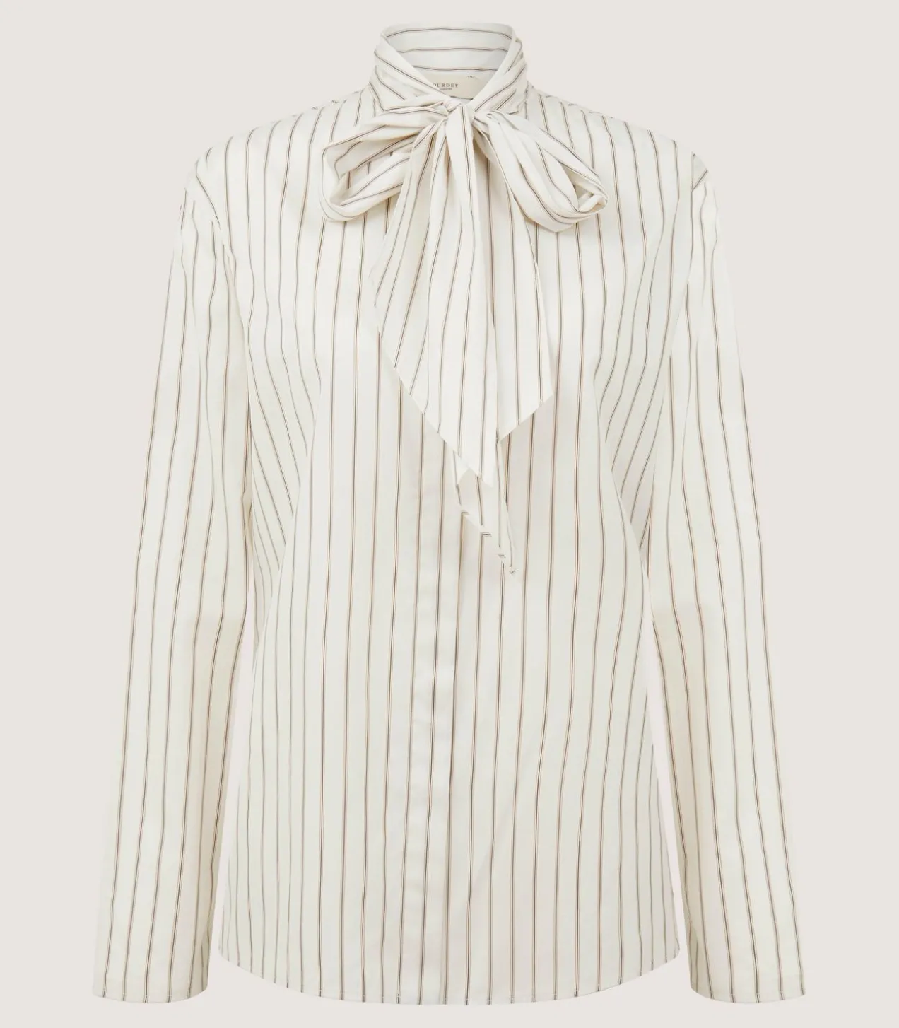 Women'S Scarf Neck Blouse In Pale Stone