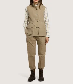 Women'S Summer Cotton Sporting Vest In Dark Taupe