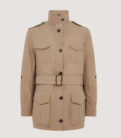 Women'S Summer Dry Wax Safari Jacket In Taupe
