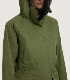 Women'S Technical Lancashire Field Coat In Moss Green