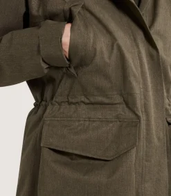 Women'S Technical Lancashire Field Coat In Moss Green
