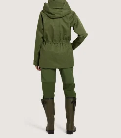 Women'S Technical Lancashire Field Coat In Moss Green