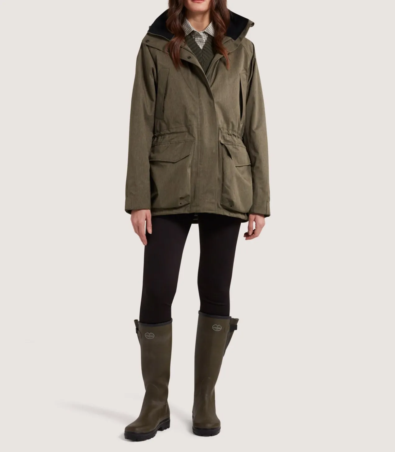Women'S Technical Lancashire Field Coat In Drab