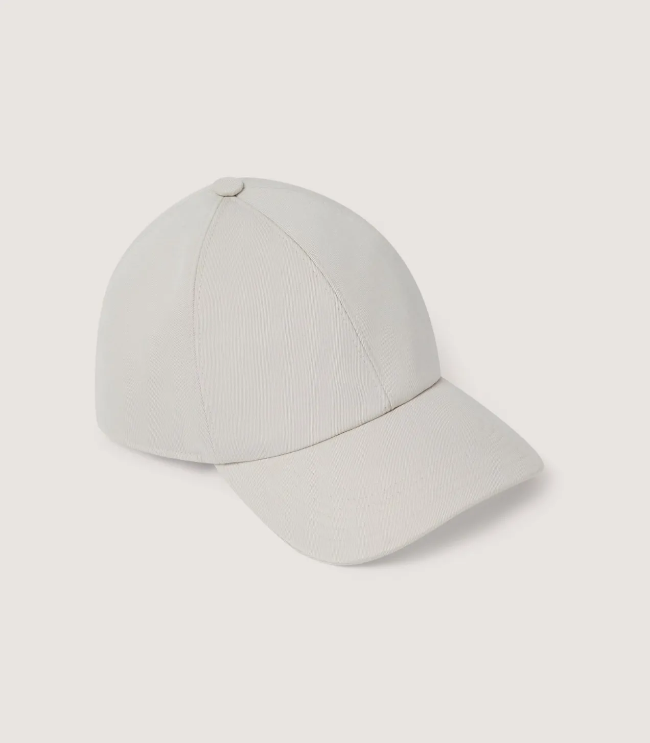 Wool Cotton Baseball Cap In Stone